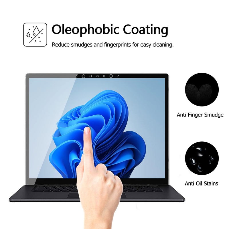 Adeway Microsoft Surface Laptop 5 Screen Protector 13.5 inch,Anti fingerprint,High Sensivity,Easy Installation, Tempered Glass Screen Protector for Surface Laptop 6/4/3/2/1 (13.5") - Image 4